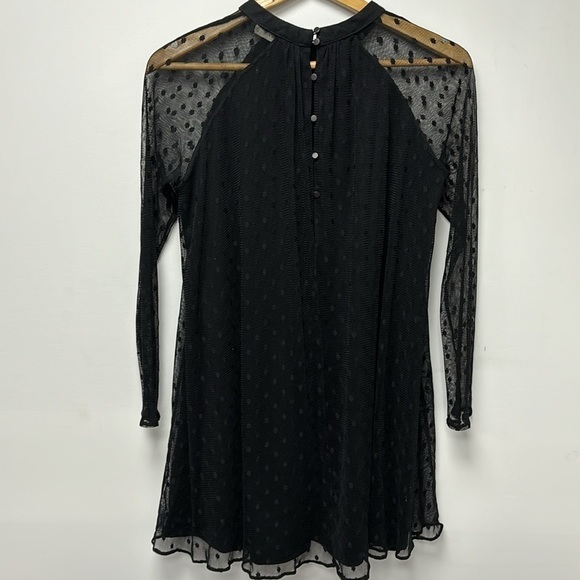 ZARA trafaluc collection ruffled dress in lace fabric with transparent sleeves - Picture 9 of 13
